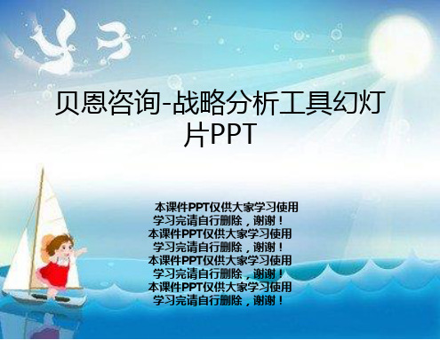 贝恩咨询-战略分析工具幻灯片PPT