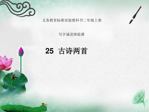 人教版小学语文二年级上册《古诗两首：回乡偶书、赠汪伦》ppt课件1