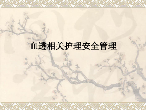 血透相关护理安全管理ppt课件