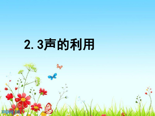 人教版八年级物理上册课件：2.3声的利用 