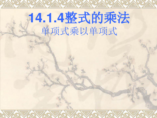 人教版八年级上册 14.1.4 整式的乘法 课件(共18张PPT)