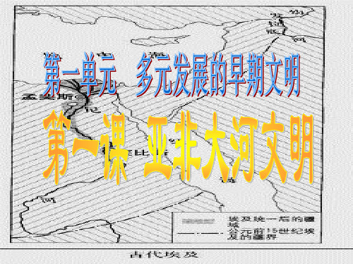 八年级历史与社会上册 第2单元 第1课 第1框 古代埃及课件2 人教版