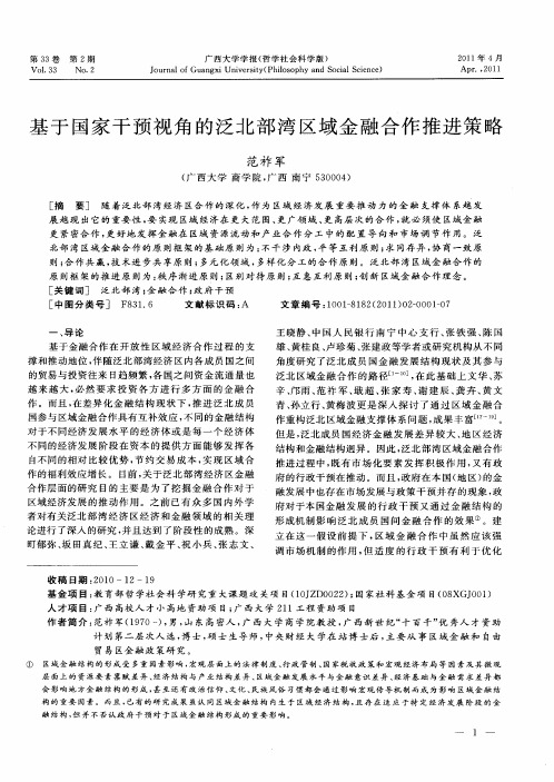 基于国家干预视角的泛北部湾区域金融合作推进策略