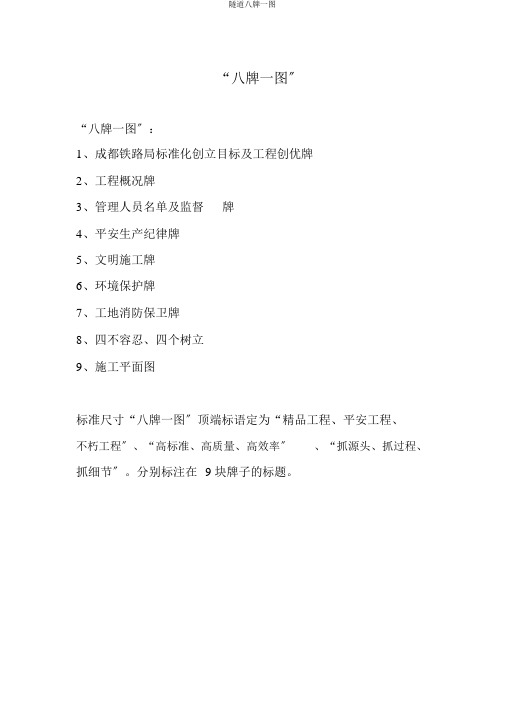 隧道八牌一图