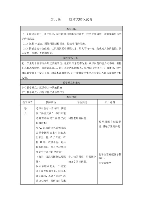 雄才大略汉武帝