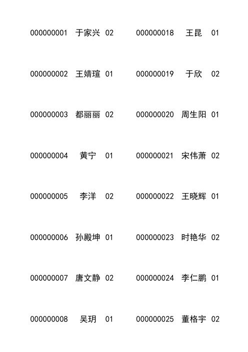 打印考号