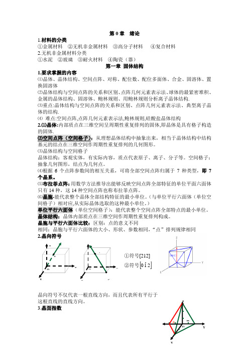 材料科学基础知识总结-辽宁科技大学金材10-1