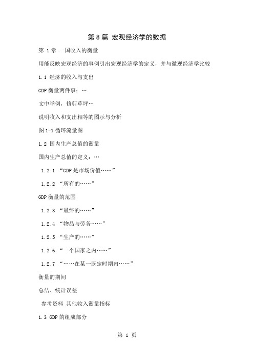 宏观经济学推荐大纲曼昆版共42页word资料
