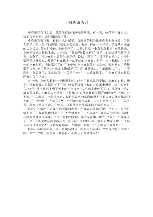 小麻雀游历记