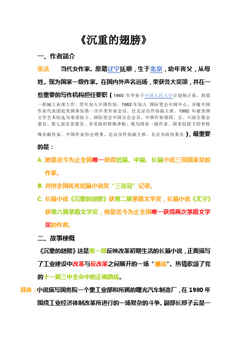 沉重的翅膀——讲稿版