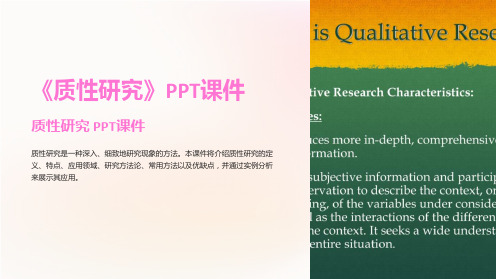《质性研究》课件
