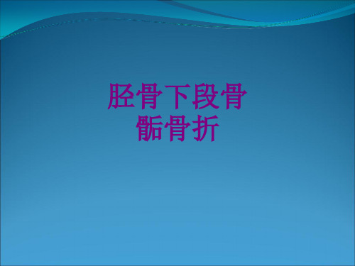 胫骨下段骨骺骨折优质PPT课件