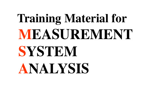 training material for msa