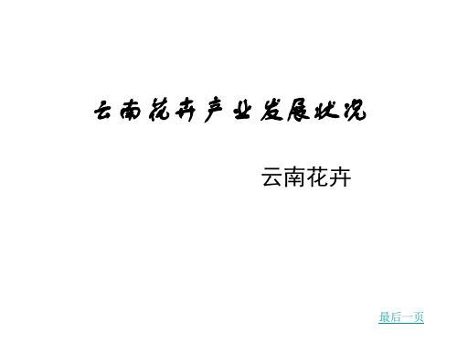 云南花卉产业发展