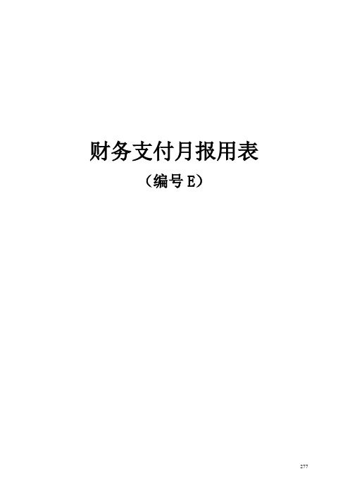 工程项目财务支付用表说明(E表)