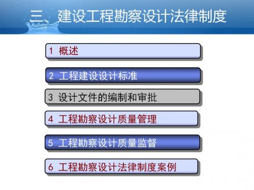建设工程勘察设计法律制度.