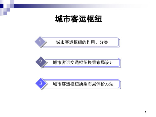 交通设计-13城市客运交通枢纽
