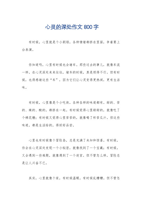 心灵的深处作文800字