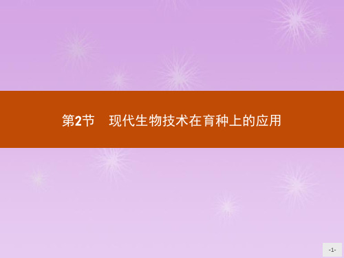 高中生物人教版选修2课件2.2现代生物技术在育种上的应用