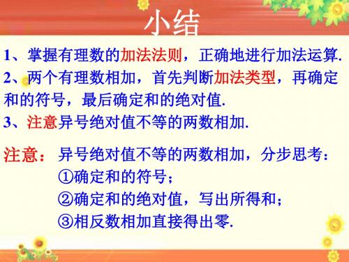 小结_有理数的加法