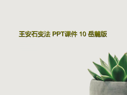 王安石变法 PPT课件 10 岳麓版共32页