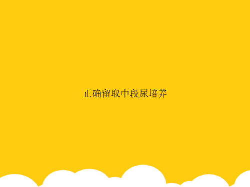 【实用资料】正确留取中段尿培养PPT