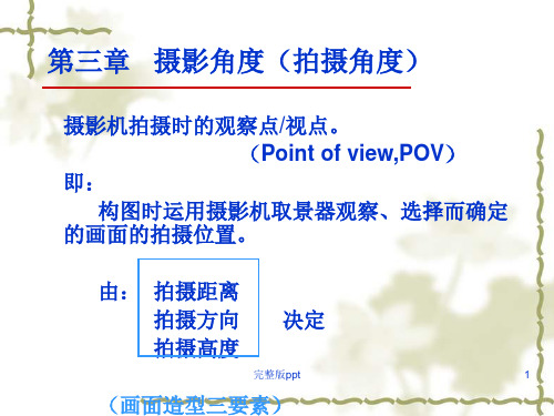 《摄影角度景别》PPT课件