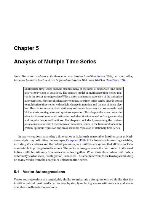 Multiple Time Series