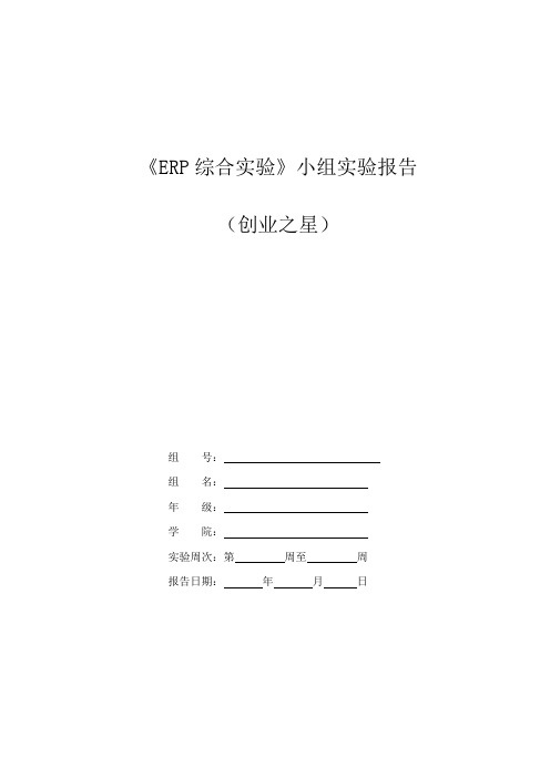 创业之星实践报告