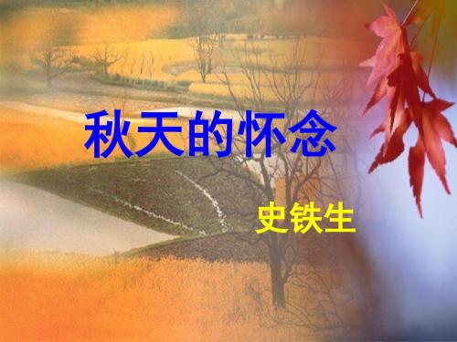 六年级语文下册第18课《秋天的怀念》(问题探究)教学 PPT精品课件冀教版