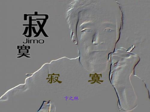 《寂寞》课件