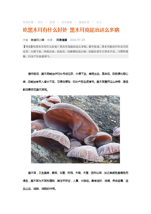 木耳的好处