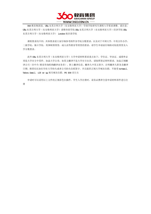 东英吉利大学研究生专业