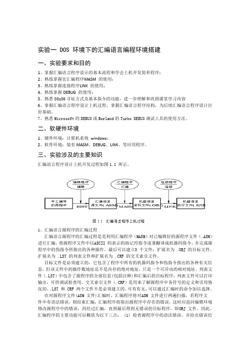 汇编语言实验1
