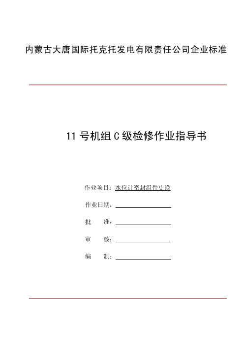 水位计指导作业书(新版)