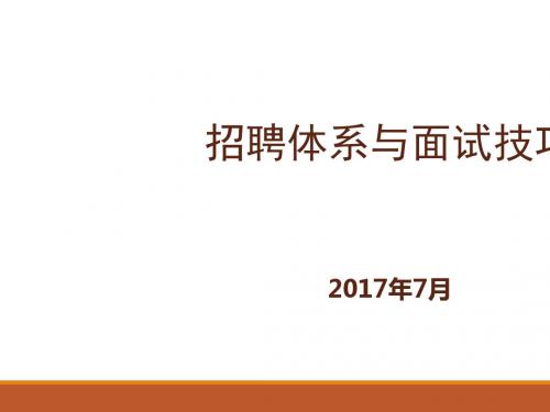 招聘体系与面试技巧培训教材(共 103张PPT)