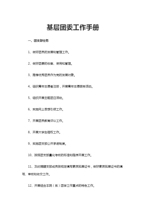 2020年基层团委工作手册 (2)