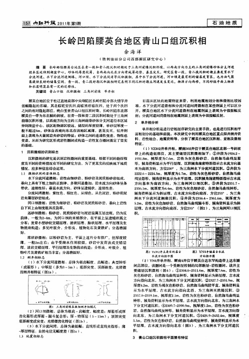 长岭凹陷腰英台地区青山口组沉积相