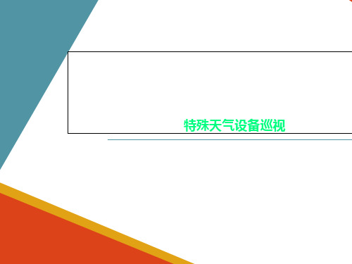 特殊天气设备巡视