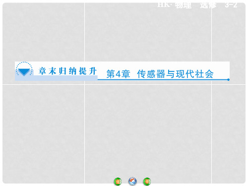 高中物理 第4章《传感器与现代社会》章末归纳提升课件