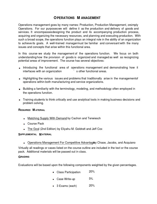 OPERATIONSMANAGEMENT运营管理英文版