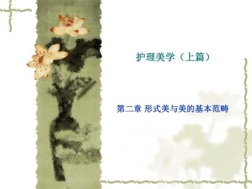 新护理美学第二讲(形式美与美的基本范畴)