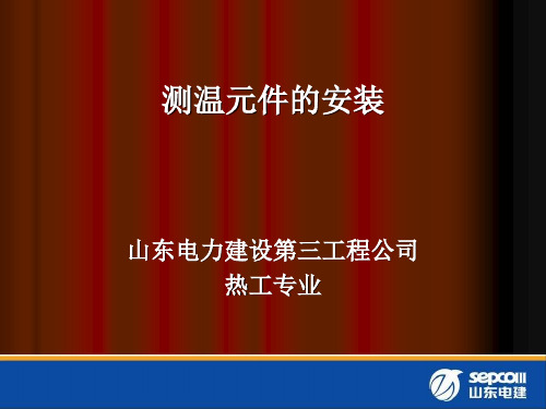 测温元件的安装