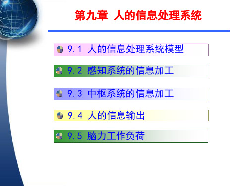 第九章 人的信息处