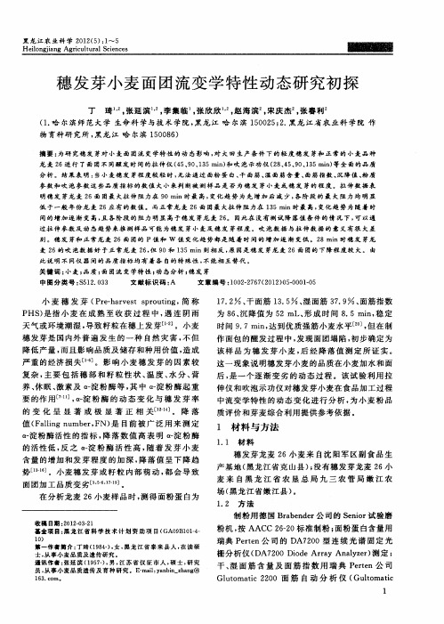 穗发芽小麦面团流变学特性动态研究初探