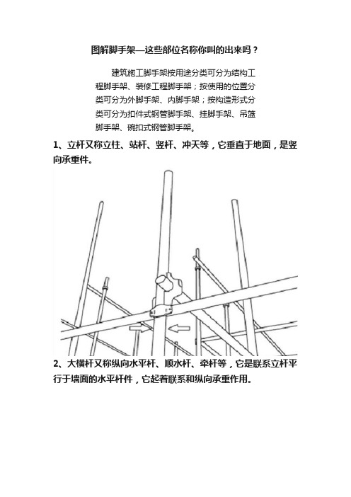 图解脚手架—这些部位名称你叫的出来吗？