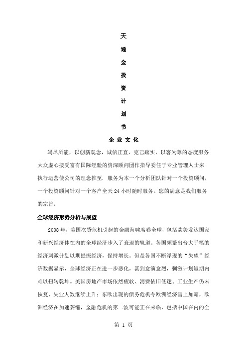天通金投资资料共18页文档