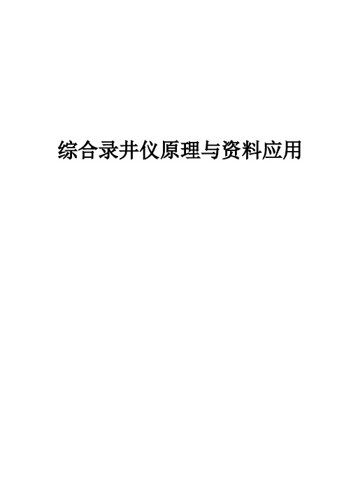 综合录井仪原理与资料应用