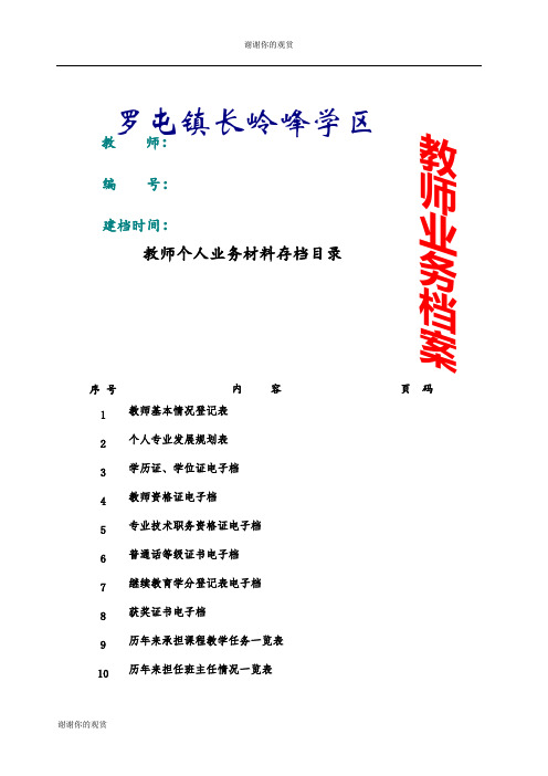 教师业务档案模板.docx