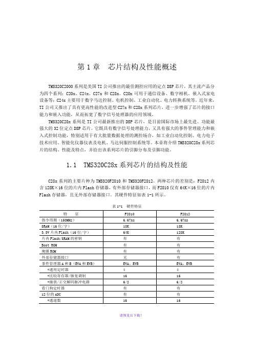 TMS320C28x系列DSP芯片结构及引脚功能